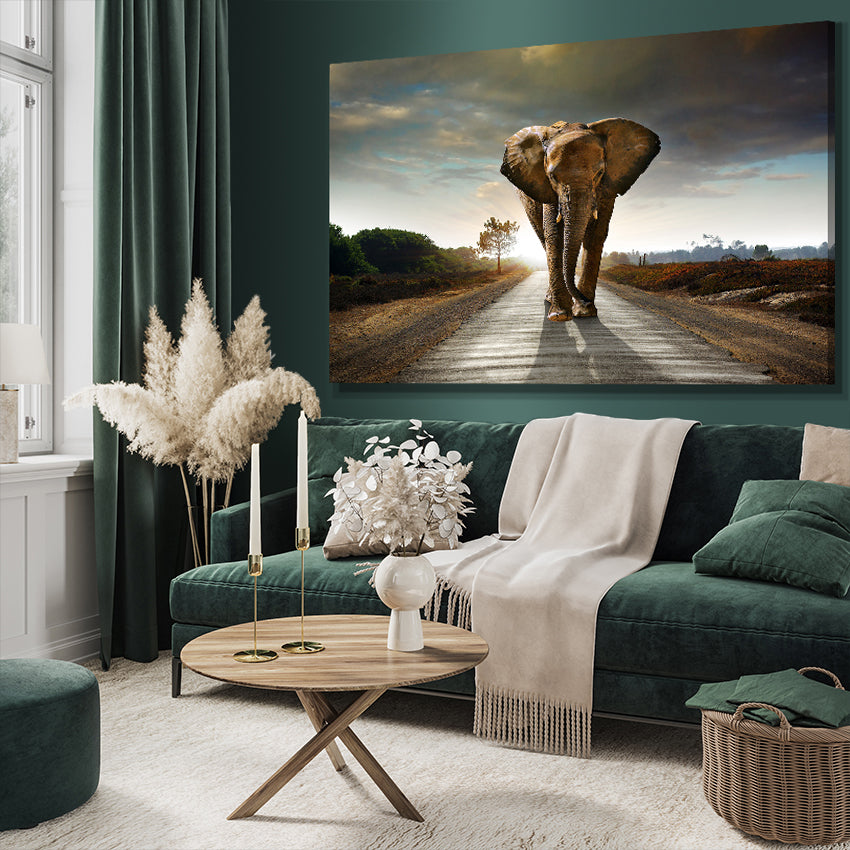 Ljuddämpande tavla - The way - Elefant