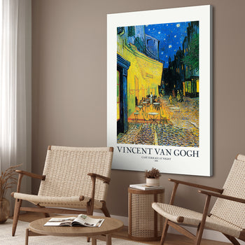 Canvastavla - Café Terrace At Night (120x180)