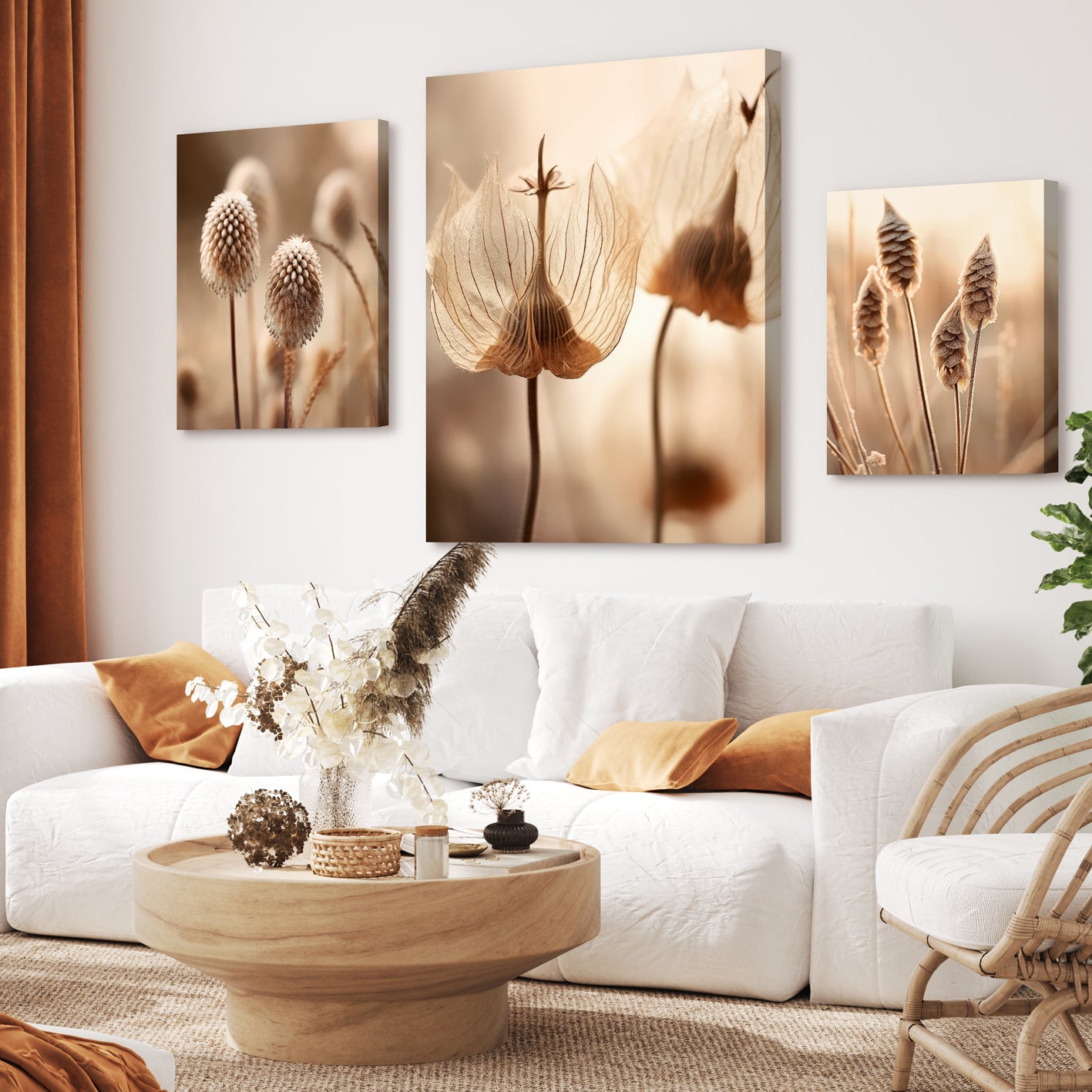 Canvastavla - Beige Botanics
