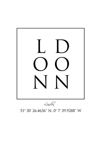Poster - London Coordinates