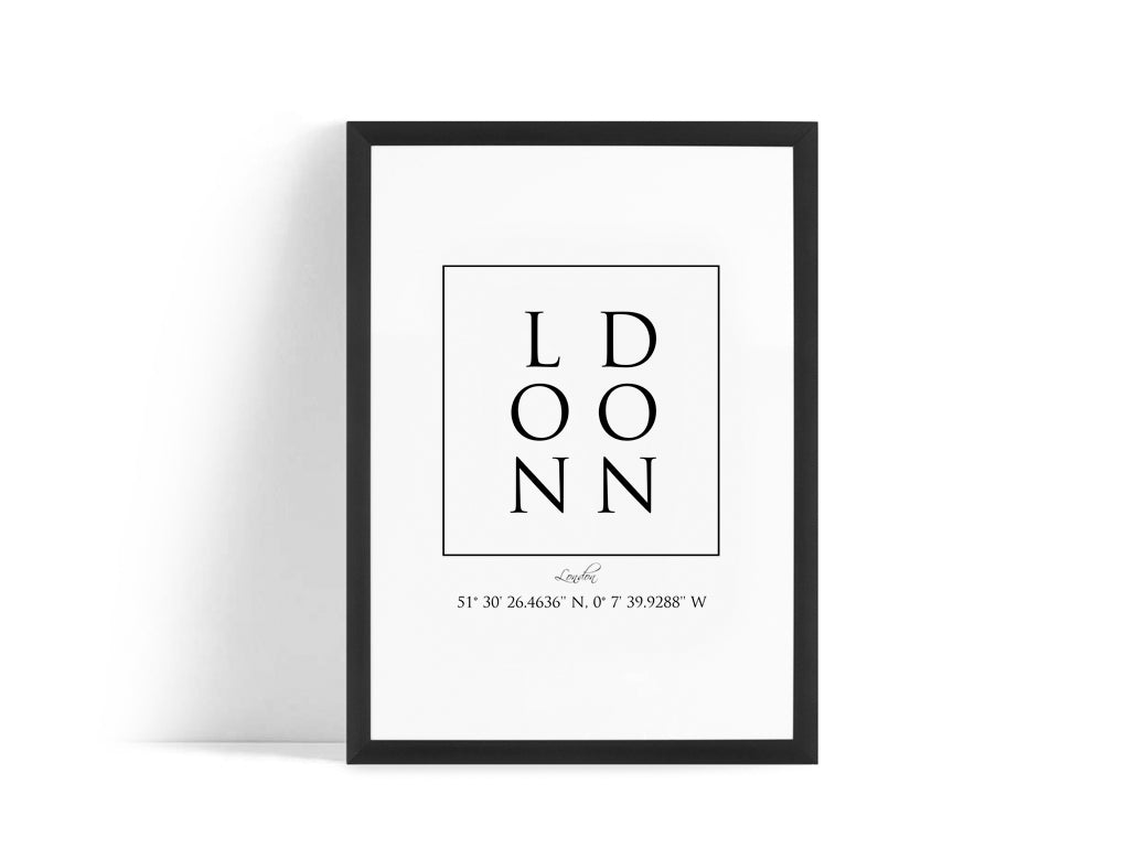Poster - London Coordinates