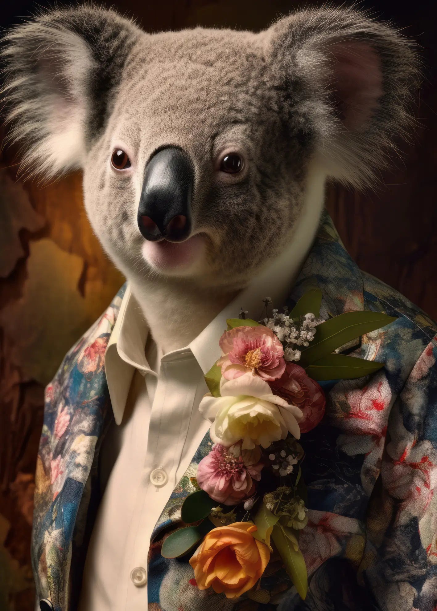 Canvastavla - Floral Gentleman