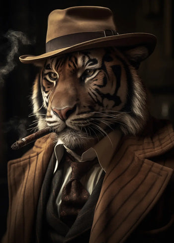 Poster - Tiger with Hat