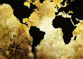 Ljuddämpande tavla - The world map - Tavla av världskartan